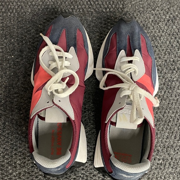 New Balance 327 X Figs Maroon & Navy Shoes Sneakers Women's 9.5 - Picture 3 of 9